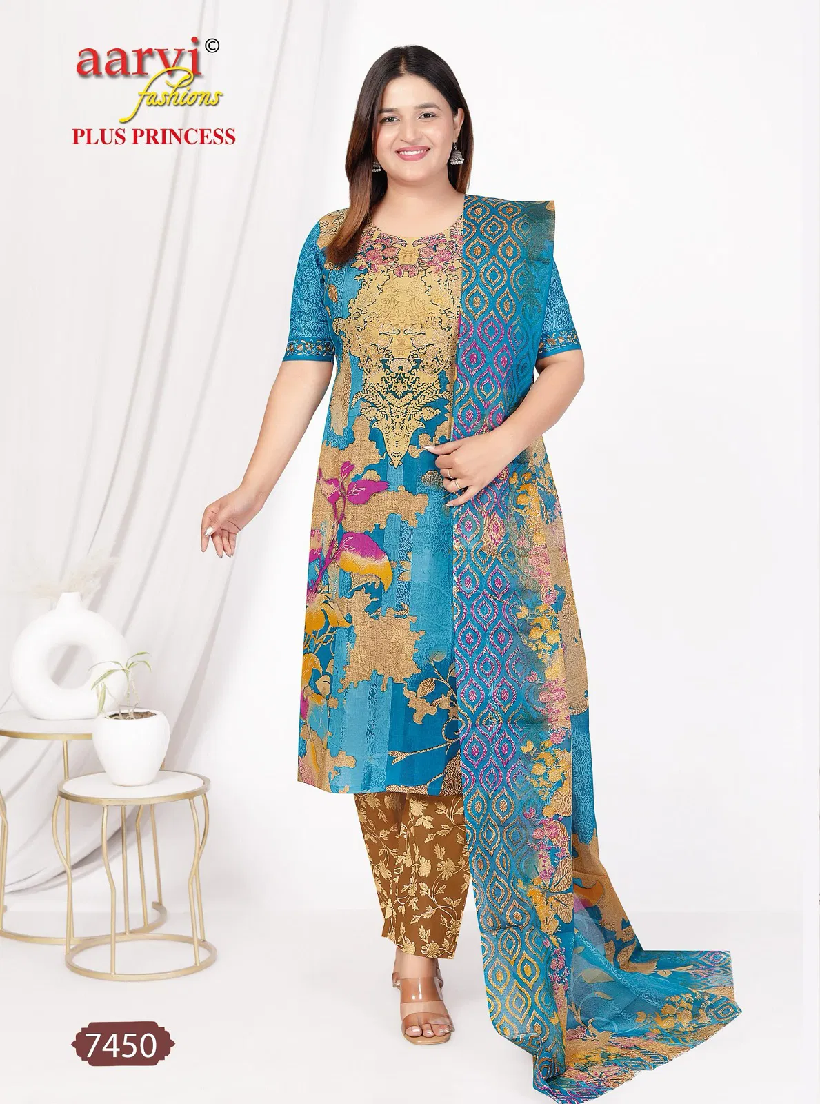 Plus Princess Vol 4 By Aarvi Printed Cotton Readymade Dress Exporters In India
